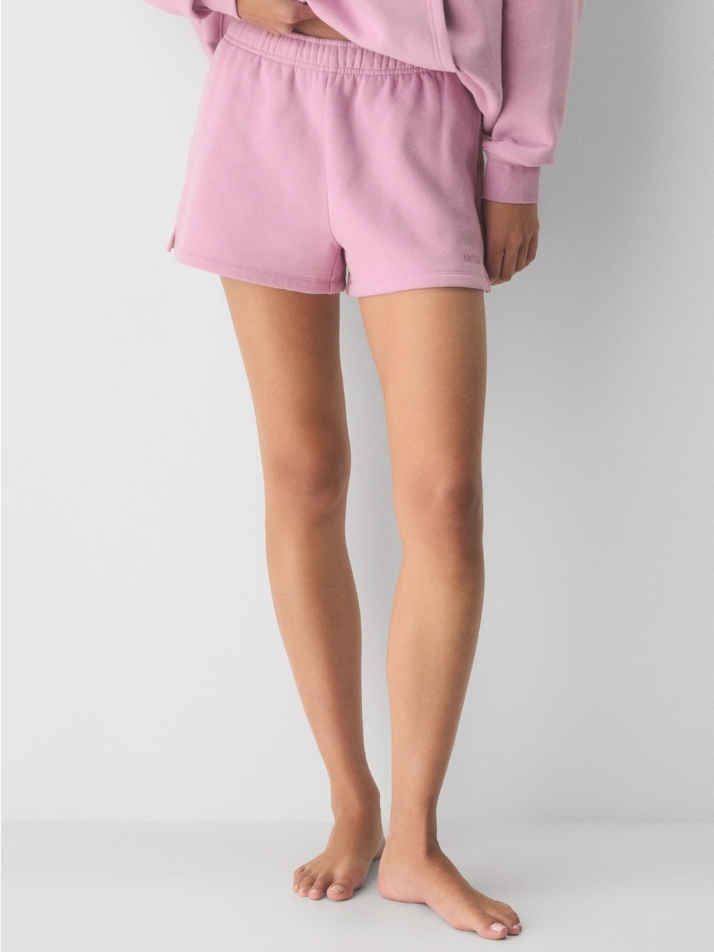 Aritzia Cozy Sweatfleece Mega Hi-Rise Mini Short Sweet Pea Purple